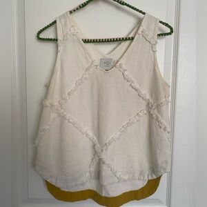 Anthropologie linen tank top